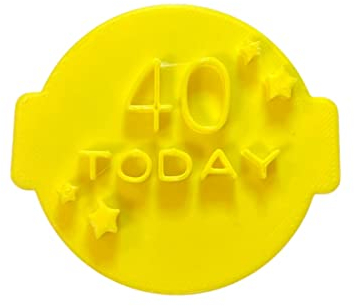The Cookie Cutter Hub 40 Today Embosser No 117 /Stamp for Cupcakes Fondant Icing Clay Cake Baking Decoration