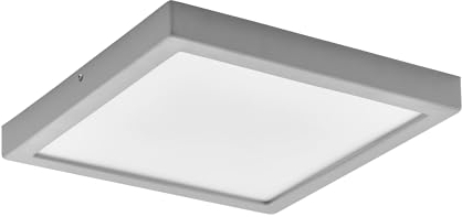 EGLO LED Deckenleuchte Idun 2, quadratische Deckenlampe, Deckenbeleuchtung aus Metall und Kunststoff in Silber und Weiß, Lampe für Wand und Decke, neutralweiß, 30 x 30 cm