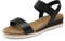 DREAM PAIRS Sandales Plates avec Sangles élastiques Jesus Slides Sandales d'extérieur Confortables pour Femmes SDPW2310W-E Noir Größe 41 (EUR)