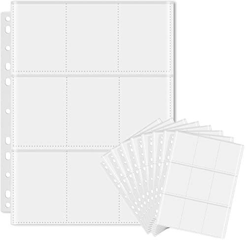 Álbum de tarjetas coleccionables con 900 bolsillos, fundas para tarjetas coleccionables, 50 páginas, doble cara, 9 bolsillos, transparente, álbum de recortes, juego de carpetas