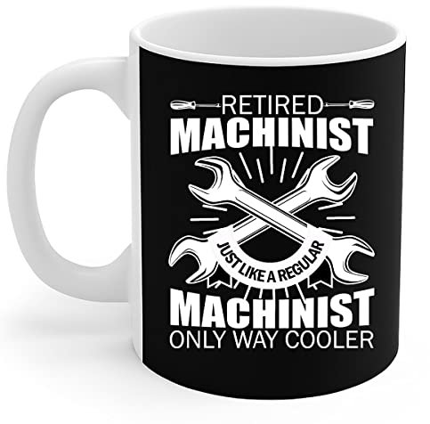 456 Tasse À Café En Porcelaine Cadeau Drôle De Machiniste À La Retraite Uniquement Personnalisée Tasses De Petit Déjeuner Personnalisable Mugs Pour Décorer Homme Collègue 330Ml