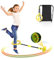 Kqpoinw Children's flashing jump ring, ankle jump ball, glowing jumping ball, flashing jump ball, children's outdoor toy, foldable flash jumping ball, swing wheel with light wheel,Yellow KBN1