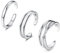 ORAZIO 3PCS Einstellbare Zehenringe für Frauen Silberfarbener minimalistischer offener Zehenring Satz Sommer Strand Fuß Schmuck Set Geschenke für Frauen Mädchen 4