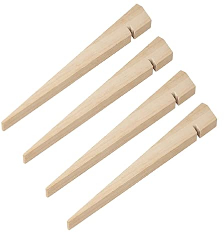 4 x Holzheringe 30 cm im Set – perfekte Sandheringe - Zeltheringe zum Spannen & Abspannen von Vorzelten und Zelten – Robustes Campingzubehör & Zeltzubehör