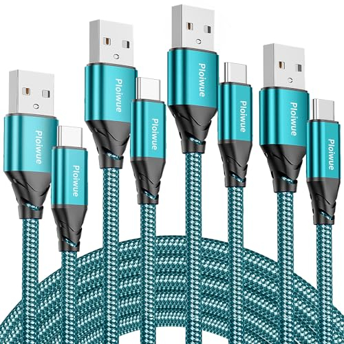 USB C Kabel [4Stück 2M+2M+3M+3M] USB C Fast Charge Schnellladekabel Typ C Ladekabel für Google Pixel Xiaomi Sony Xperia Switch Galaxy S20 S10 A12 10 S22 S21 Grün