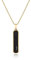 GAVU Dog Tag Kette Fur Herren,Vergoldete Herrenkette mit schwarzem Edelstahl Dog Tag-Anhänger 55cm