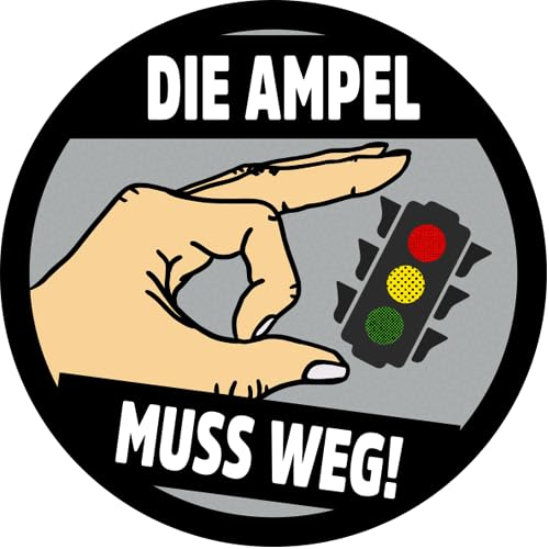 Sammys Shirt Store Die Ampel muss Weg Rotgrün Gelb Aufkleber 10 cm