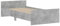 vidaXL Cadre de Lit, Lit Simple avec Sommier à Lattes, Lit Adulte, Meuble de Chambre à Coucher, Moderne, Gris Béton 90x200 cm Bois d'Ingénierie