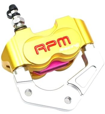ELLIAT Motorcycle Radial Four Piston 82mm Brake Caliper with Transfer Bracket Disc Modified Electric Motor Scooter (Color : Gold 220mm)