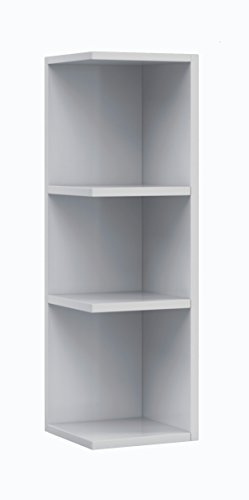 habeig Eckregal Mehrzweckregal Regal Badregal Badschrank weiß Bad, 65 cm hoch 5081