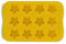 kesurpae Star-Shaped Chocolate Molds 12-Grids Ice Cube Tray Non-Stick Fondant Cookies Cake Decoration Household Accessories, Star/Yellow