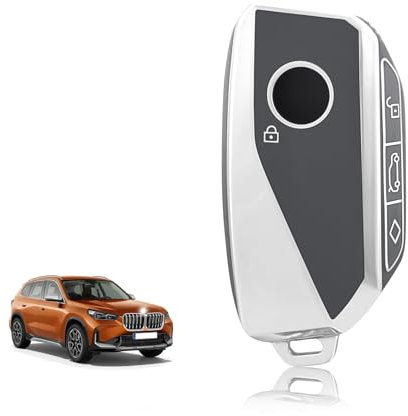 TOOMUME Schlüsselhülle TPU, Autoschlüssel Hülle Passt für BMW 2/3/5/7 Serie U06 X1 U11 X2 U10 X4 X5 X6 X7 XM ix ix1 i4 i5 i7 M3 M5 G05 G07 G70 G81, Schlüsselcover Schutz Schlüsselgehäuse - Smart Key