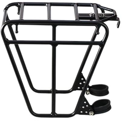 HOHOVYVY Porte-bagages avant en alliage d'aluminium et acier, noir, pour VTT et vélos de montagne