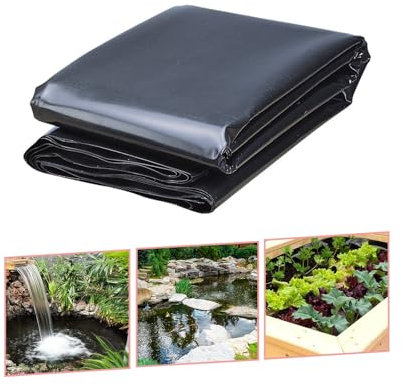 Schwarze rutschfeste Teichfolie, 6 x 3,0 m, langlebig, 0,12 mm dick, für Springbrunnen