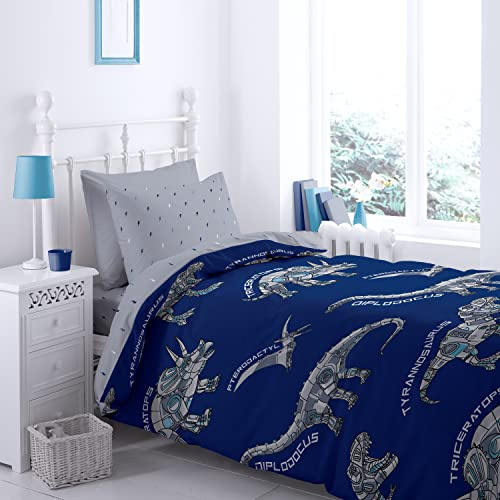 Catherine Lansfield Dinobot Duvet Cover Set 140 x 220 + 60 x 70 cm