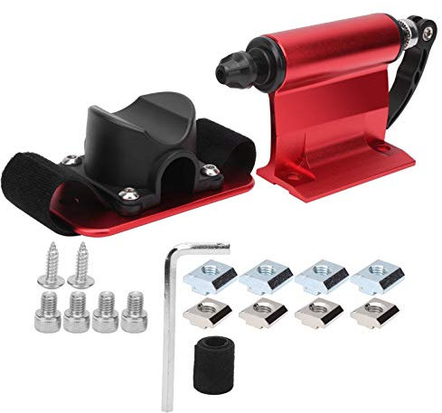 Fahrradgabelhalterung, mit Hinterrad-Befestigungspolster aus Aluminiumlegierung + Gummi-Schnellspanner-Fahrradträger-Vordergabel-Festclip für den Kofferraum (Rot)