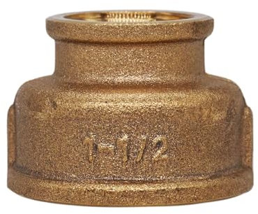 SKIR'CO (2 pz) Bussola di riduzione in ottone 1 x 1/2 filettatura interna, raccordi per tubi in ottone, connettore di riduzione, filettatura BSP femmina
