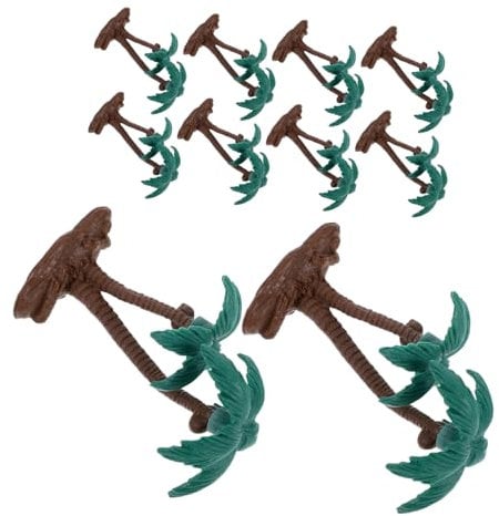 KAILIKETIY 10 Miniatur Kokospalmen aus PVC für Sommerliche Tischdeko