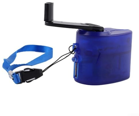 Jonikuper Handkurbel Handy für Ladegerät USB Handkurbel für Ladegerät Handy Aufladen für Outdoor Handbuch für Ladegerät Survival Gear Stromgenerator (blau)