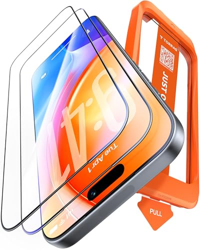 TORRAS Präzise für iPhone 17 Pro Max für Panzerglas [Full Screen & Nr.1 Stoßfest] Exklusive Schutzfolie für iPhone 17 Pro Max Folie 9H+ glas, Auto Montage, Kompatibel mit Hülle, 2 Stück