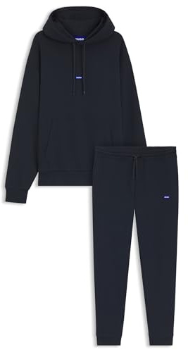 HUGO Mens Tracksuit NalonsoNap Cotton tracksuit set with blue logo patch