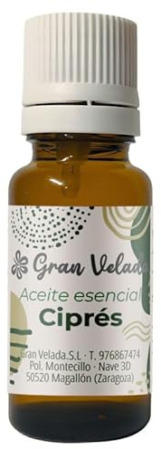 Gran Velada - Olio Essenziale di Cipresso Puro 250 ml | Anticellulite e Circolatorio | Ideale per Cosmetici Naturali e Aromaterapia | Prodotto Professionale