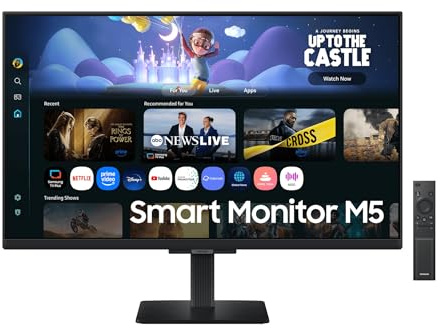 Samsung 27'' Smart Monitor M5 M50F FHD With Speakers 1920x1080 LS27FM500EUXXU (Renewed)
