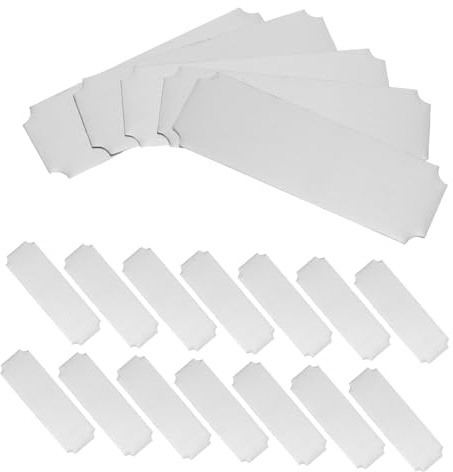 MOTHNUR 20 Stück Edelstahlplatte Rohlinge Edelstahl Stempeln Namensschilder Selbstklebend Leeres Namensschild Namensschilder Rohlinge Gravurschilder Metall-gravur-platten Silver