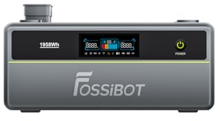 FOSSiBOT FBP1200-B Balkonkraftwerk mit LiFePO4 Akku, 1958Wh Speicherkapazität, 1200W Solareingang, 7000 Ladezyklen, Plug & Play System, Erweiterbar bis 9790kWh