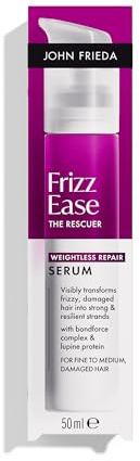 John Frieda Frizz Ease The Rescuer Lightweight Serum 50ml | Hair Serum for Fine Hair, Frizz Control, Smooth Finish