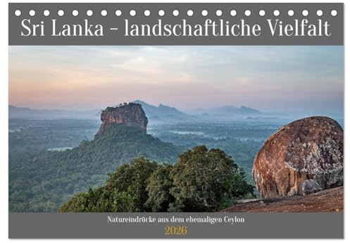 Sri Lanka - landschaftliche Vielfalt (Tischkalender 2026 DIN A5 quer), CALVENDO Monatskalender: Landschaftsfotografien aus Sri Lanka. Entstanden Anfang 2022. (CALVENDO Orte)