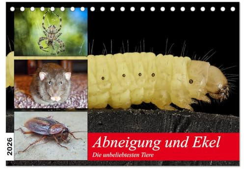 Abneigung und Ekel. Die unbeliebtesten Tiere (Tischkalender 2026 DIN A5 quer), CALVENDO Monatskalender: Diese Lebewesen sind bei vielen Menschen unten durch! (CALVENDO Tiere)