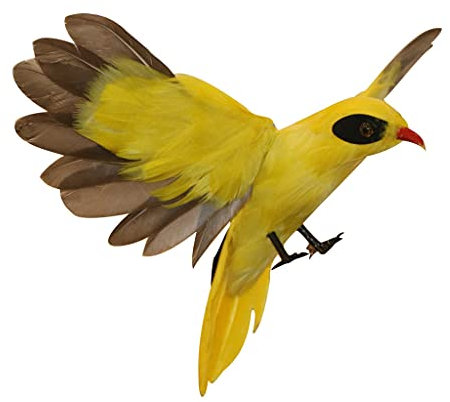 Sharplace Künstliche Gefiederter Vogel Tiervogel Garten Figur Dekofigur Dekoration Vogel Scarer Garten Ornament, Oriole fliegen