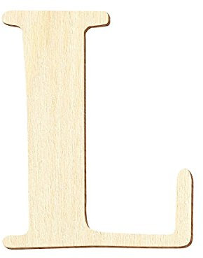 Bütic GmbH Sperrholz Buchstaben - Magnolia - Wunschtext/Schriftzug mit Auswahl - Pappel 3mm, Größe:20cm, Buchstaben:großes L