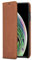 KANVASA iPhone XS Max Lederhülle Leder Case Ledertasche Braun Pro Echtleder Hülle Tasche Flip Cover für Original Apple iPhone XS Max/iPhone 10S Max - Schlankes Design mit Magnetverschluss