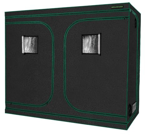 MELONFARM Tienda de campaña de Cultivo de 4 x 8, 96 x 48 x 80 Pulgadas, Lona de Mylar de Diamante 600D con Ventana de observación y Bandeja de Suelo para Cultivo hidropónico de Plantas de Interior
