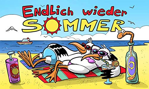 Everflag Flagge 90 x 150 : Endlich Wieder Sommer