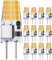 QNINE 12 Pack G4 LED Bulbs, 3W Cooker Hood G4 LED Bulbs, 20W Halogen Bulb Equivalent, DC AC 12V, Warm White 2700K, 350lm, 360° Beam Angle, Non Dimmable