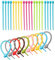 Pack of 30 Colourful Silicone Ties, Multi Smart Pocket Clip, Cable Ties, Silicone Cord, Silicone Cable Ties Holder, Silicone Cable Ties for Cable Management, for Home Office (Colour Mix)