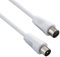 CABLEPELADO Cable Antena TV Macho Hembra Recto | Cable coaxial Antena de TV | Cable Antena TV Compatible televisión, decodificador, Tomas de TV | 75 Ohm | Blanco | 15 Metros
