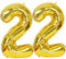 Helium Luftballons Gold 40 - 22. Geburtstag Party Deko Supplies, Folienballon für Mann und Frau (22 Stück)