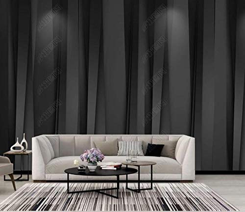Tapete Fototapete 3d Effekt Schwarze Und Graue Streifen Tapeten Vliestapete Wandbilder Wandtapete Wohnzimmer Schlafzimmer Wanddeko 430x300cm