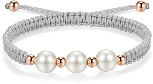 JENDEAR Bracelets Tressés en Perles pour Femmes, Filles, Couple, Amitié Bracelets en Corde Tressée Faits Main, Bijoux de Cadeaux, Yoga