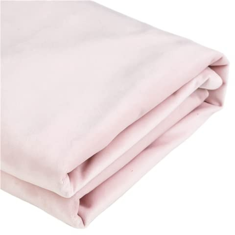 TinaKim Chair Seat Upholstery Fabric, for Velvet Sofa Couch Cover Curtains Material DIY Repair (Light Pink, 2 Yards)