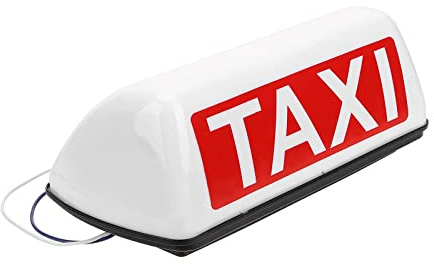 oiakus Taxi Licht LED Taxi Schild Taxi Dach Leuchtschild Dekor Wasserdicht Auto Dach Taxi LED Licht Auto LED Licht Versiegelte Basis Taxi Kuppel Licht Weißes Oberteil