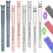 ZIOYA 8 Stück Radierbare Kugelschreiber 0,35mm Kawaii Gel Stift Kugelschreiber Löschbarer Gelstift Niedliche Cartoon Tierstifte mit 24 Minen und 2 Radiergummis