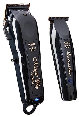 Wahl Professional Combinaison de barbier sans fil, clip magique sans fil et nettoyant Li, temps de fonctionnement de 100 minutes