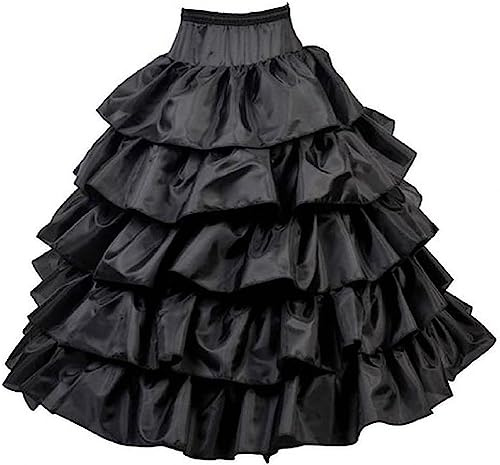 Linghe Weiß Reifrock Brautkleid Lang A-Linie Petticoat Rockabilly Barock Kleid Unterröcke für Hochzeit Ball Quinceanera Kleid