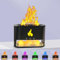 KIPIDA Flame Air Diffuser, Aroma Diffuser für ätherische öle, Smart 7 Farben LED Diffuser Luftbefeuchter mit Salzkristalle Flammeneffekt Luftreiniger USB Humidifier DuftöL Diffusor für Zuhause Büro
