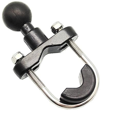 Motorcycle Handle Bar Rail Mount 37mm Width U-Bolt Mounting Base With 1 Inch Ball For GPS Work Compatible With Ram Mounts